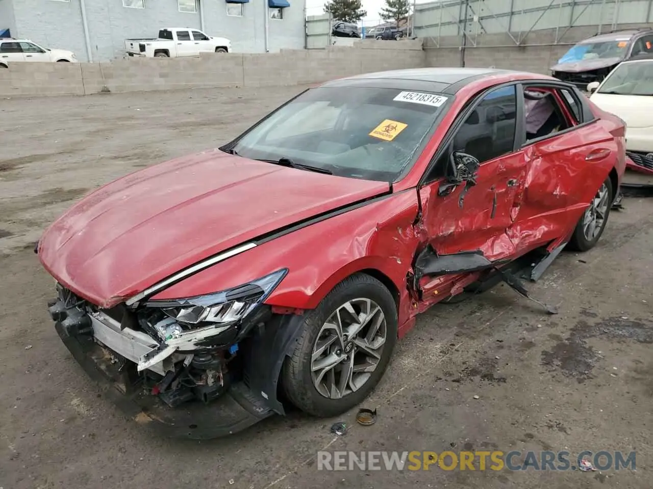 1 Photograph of a damaged car 5NPEF4JAXMH102370 HYUNDAI SONATA 2021
