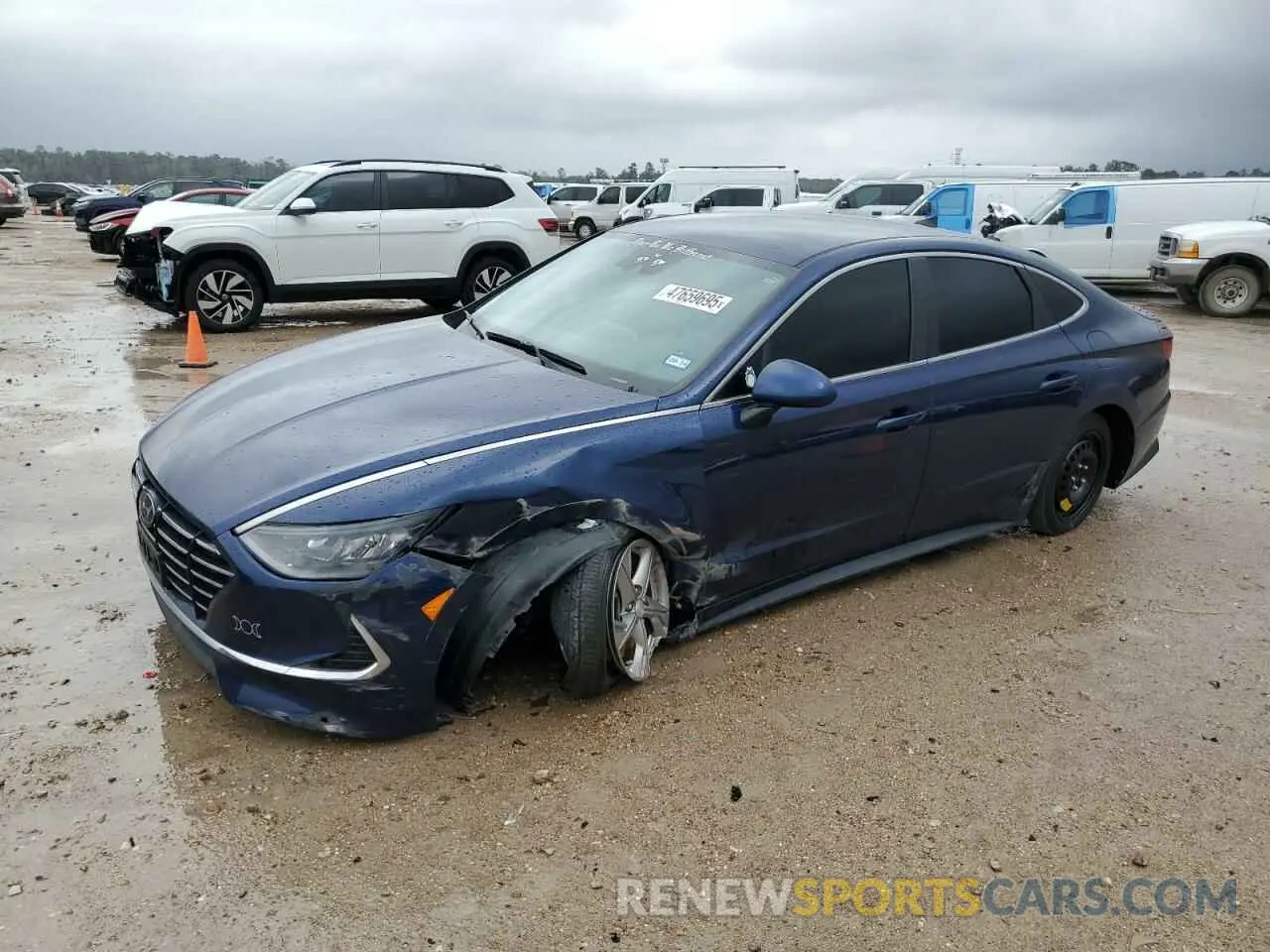 1 Photograph of a damaged car 5NPEG4JA3MH083657 HYUNDAI SONATA 2021