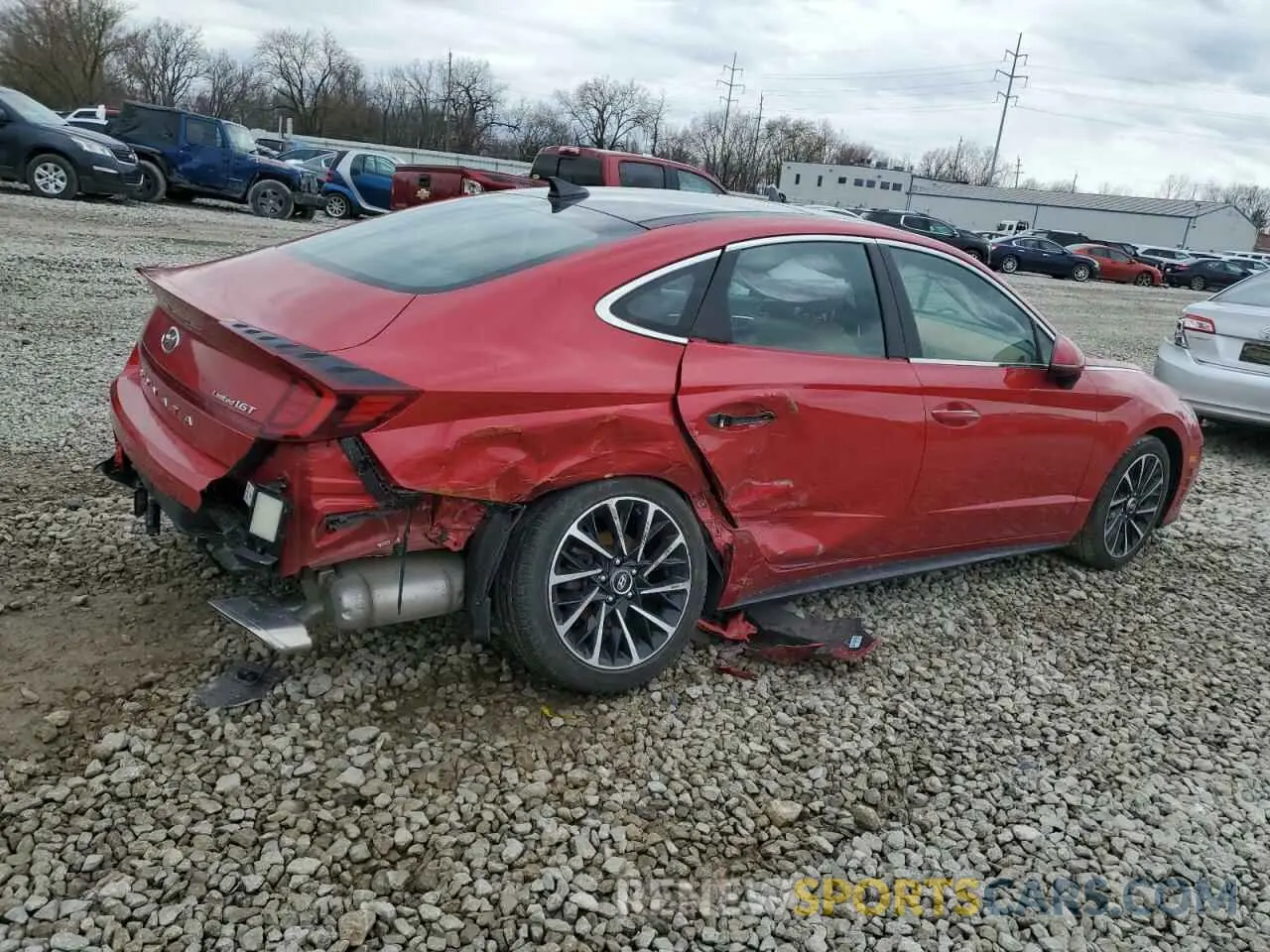 3 Photograph of a damaged car 5NPEH4J20MH090314 HYUNDAI SONATA 2021