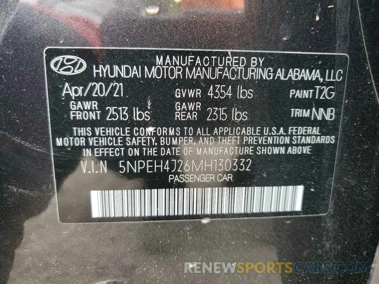 15 Фотография поврежденного автомобиля 5NPEH4J26MH130332 HYUNDAI SONATA 2021