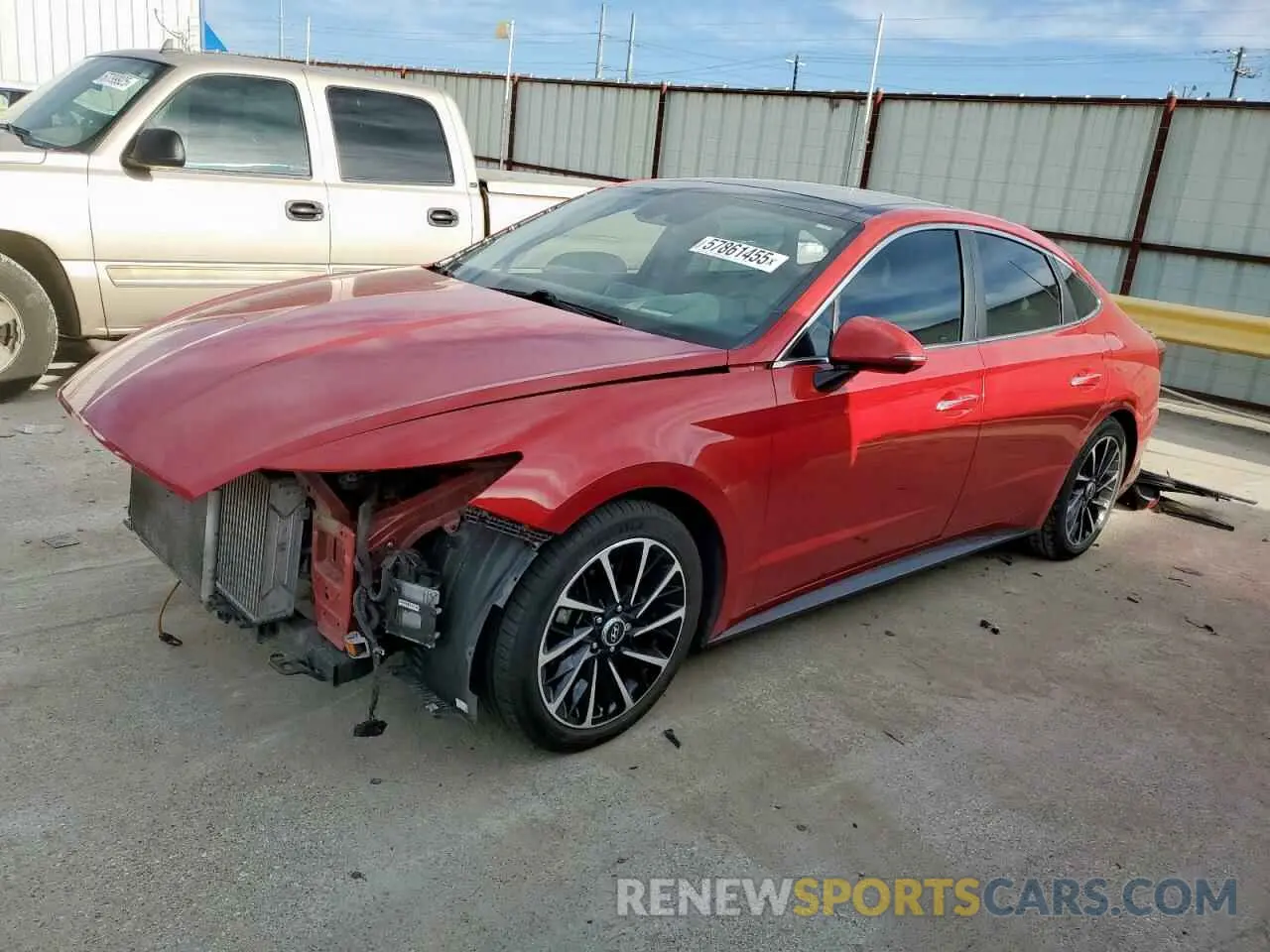 1 Photograph of a damaged car 5NPEH4J27MH071114 HYUNDAI SONATA 2021