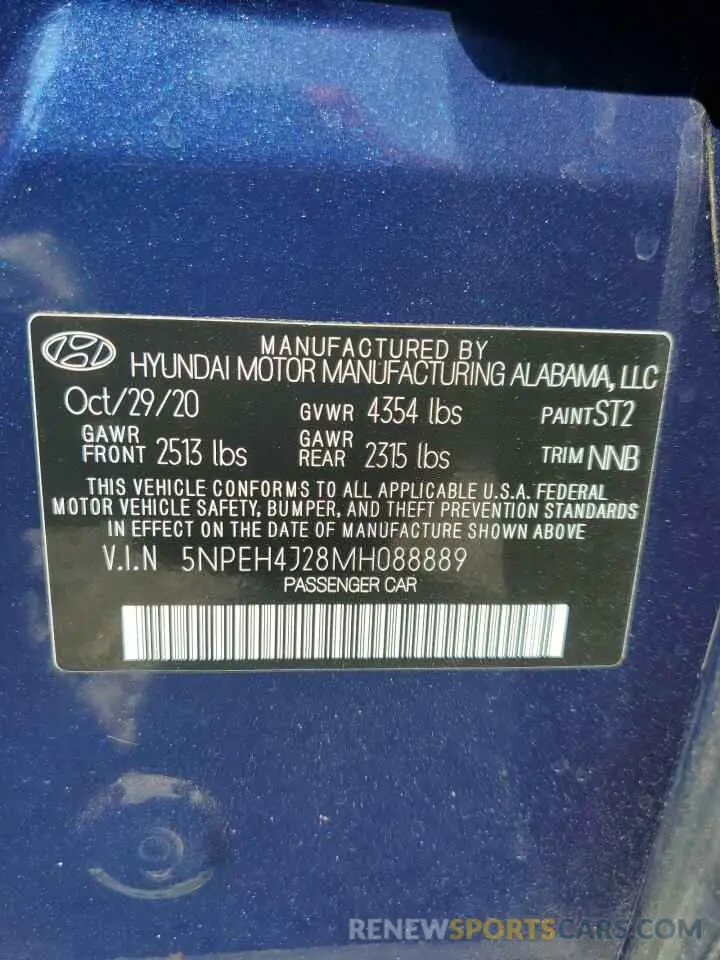 14 Фотография поврежденного автомобиля 5NPEH4J28MH088889 HYUNDAI SONATA 2021