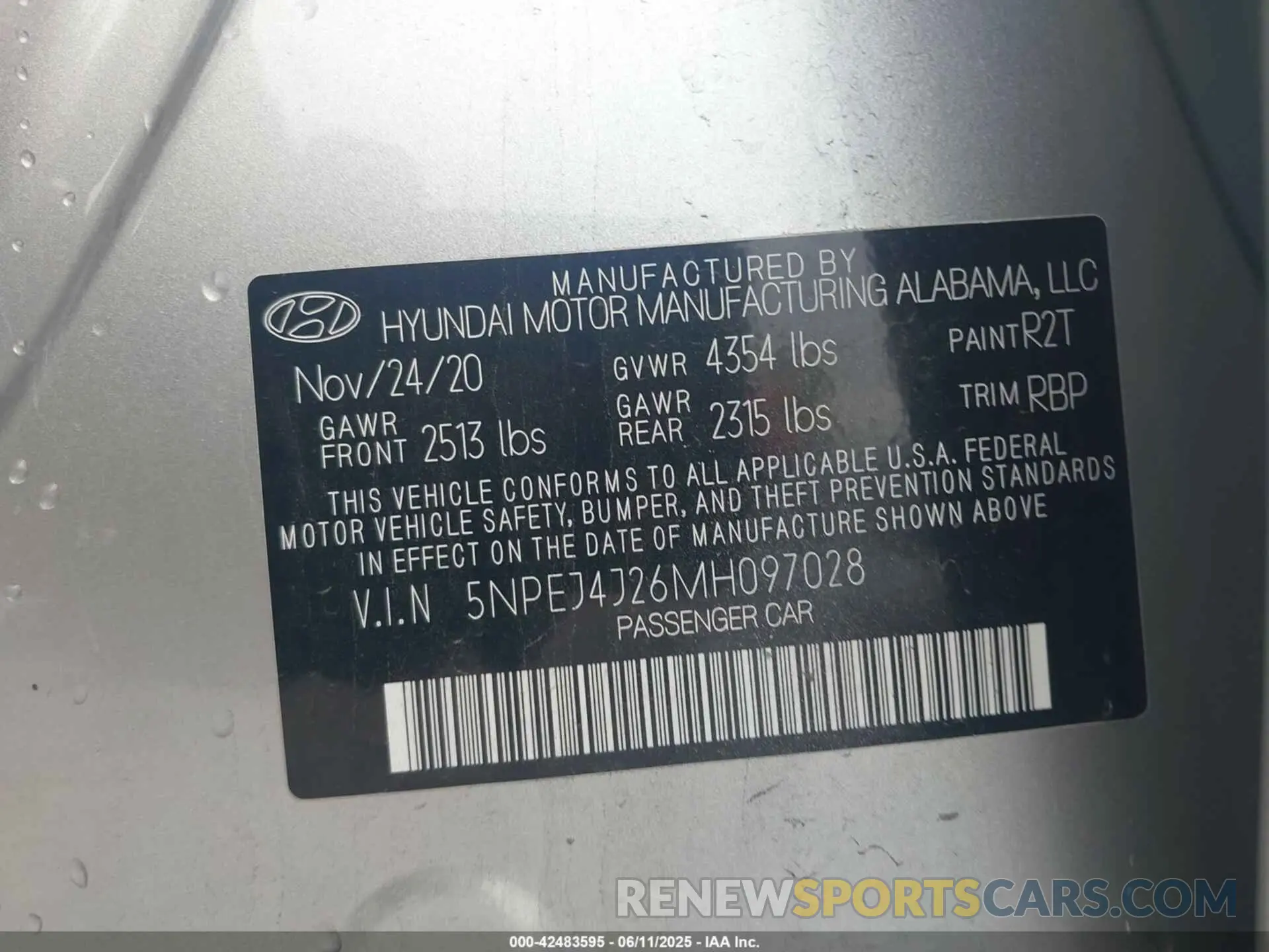 9 Photograph of a damaged car 5NPEJ4J26MH097028 HYUNDAI SONATA 2021