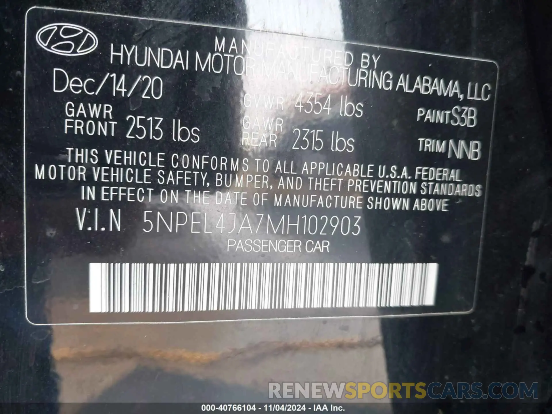 9 Photograph of a damaged car 5NPEL4JA7MH102903 HYUNDAI SONATA 2021