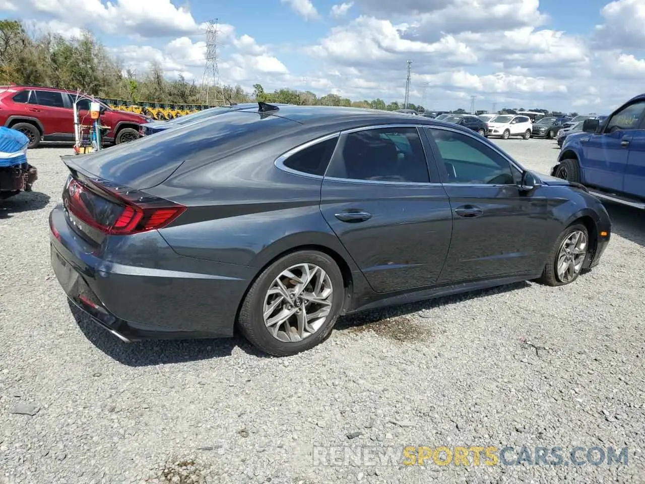 3 Photograph of a damaged car KMHL14JA0MA143437 HYUNDAI SONATA 2021
