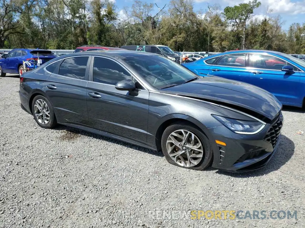 4 Photograph of a damaged car KMHL14JA0MA143437 HYUNDAI SONATA 2021