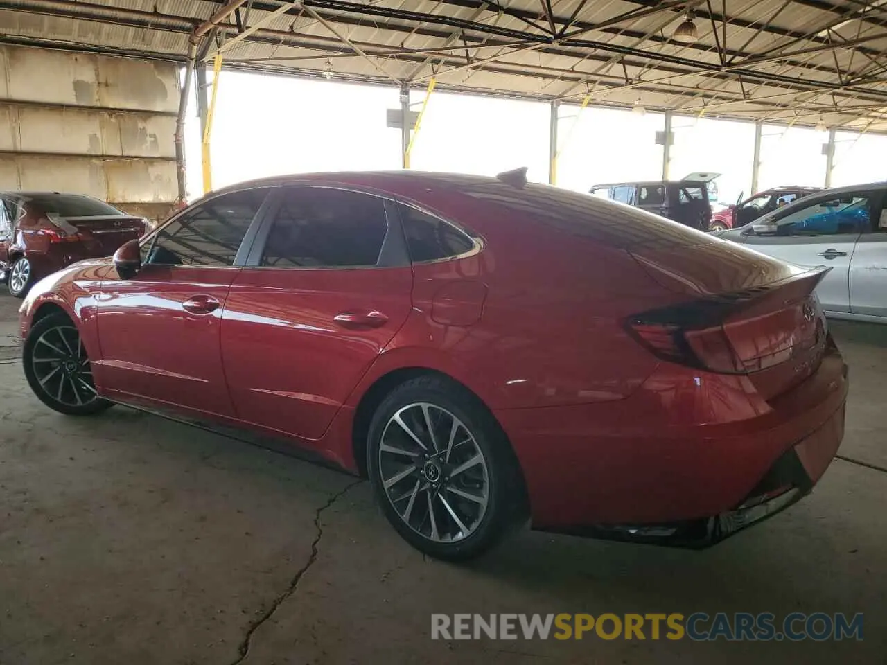 2 Photograph of a damaged car KMHL34J2XMA155582 HYUNDAI SONATA 2021