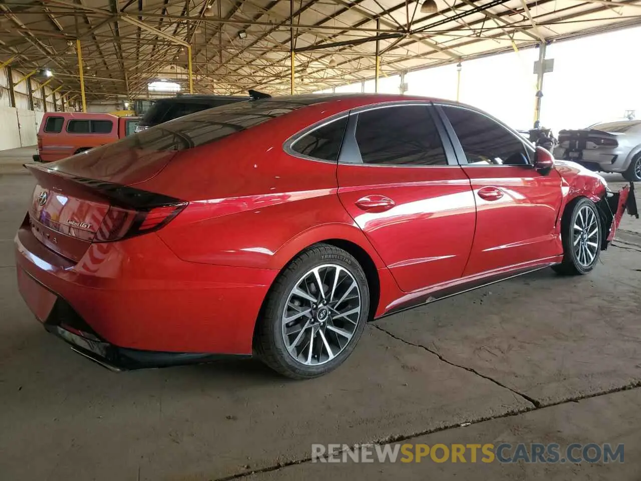 3 Photograph of a damaged car KMHL34J2XMA155582 HYUNDAI SONATA 2021