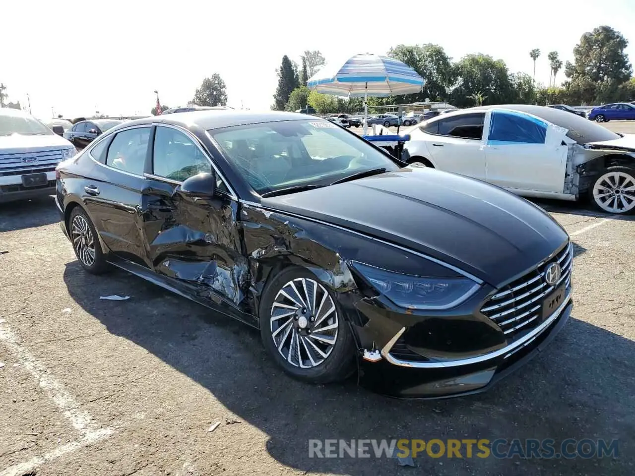 4 Photograph of a damaged car KMHL54JJ8MA022367 HYUNDAI SONATA 2021