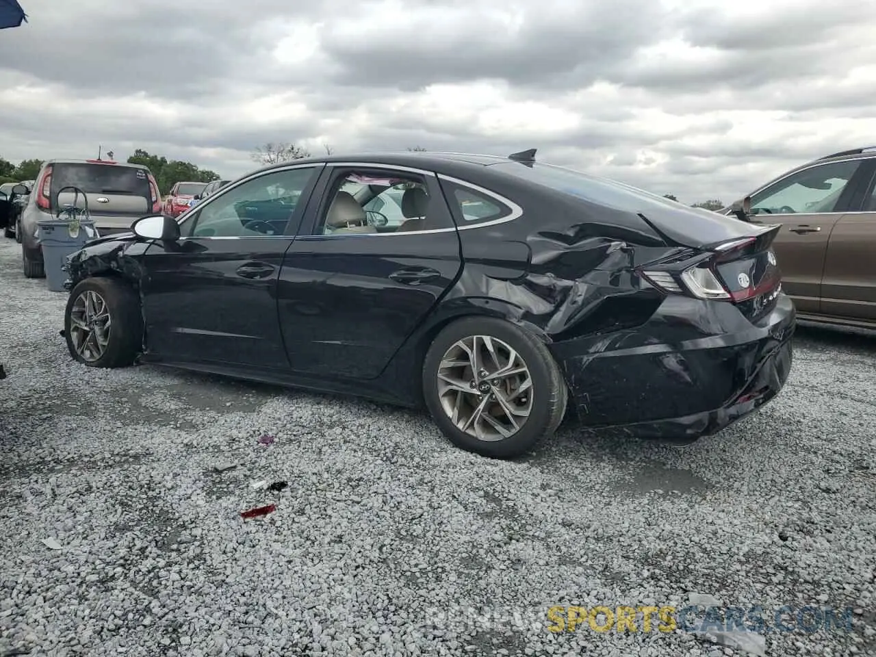 2 Photograph of a damaged car KMHL64JA8MA158186 HYUNDAI SONATA 2021