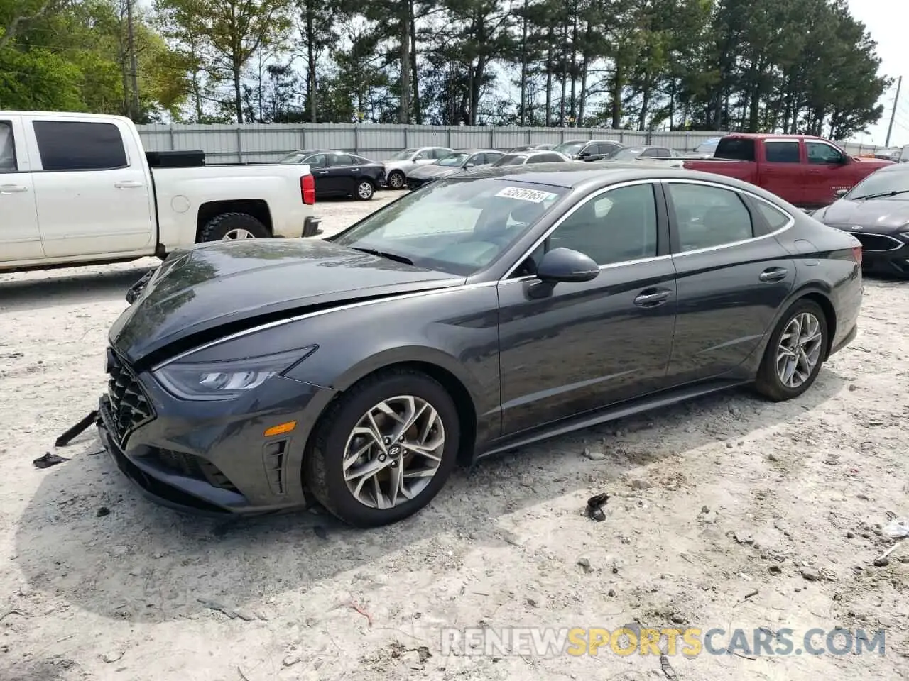 1 Photograph of a damaged car KMHL64JAXMA144421 HYUNDAI SONATA 2021