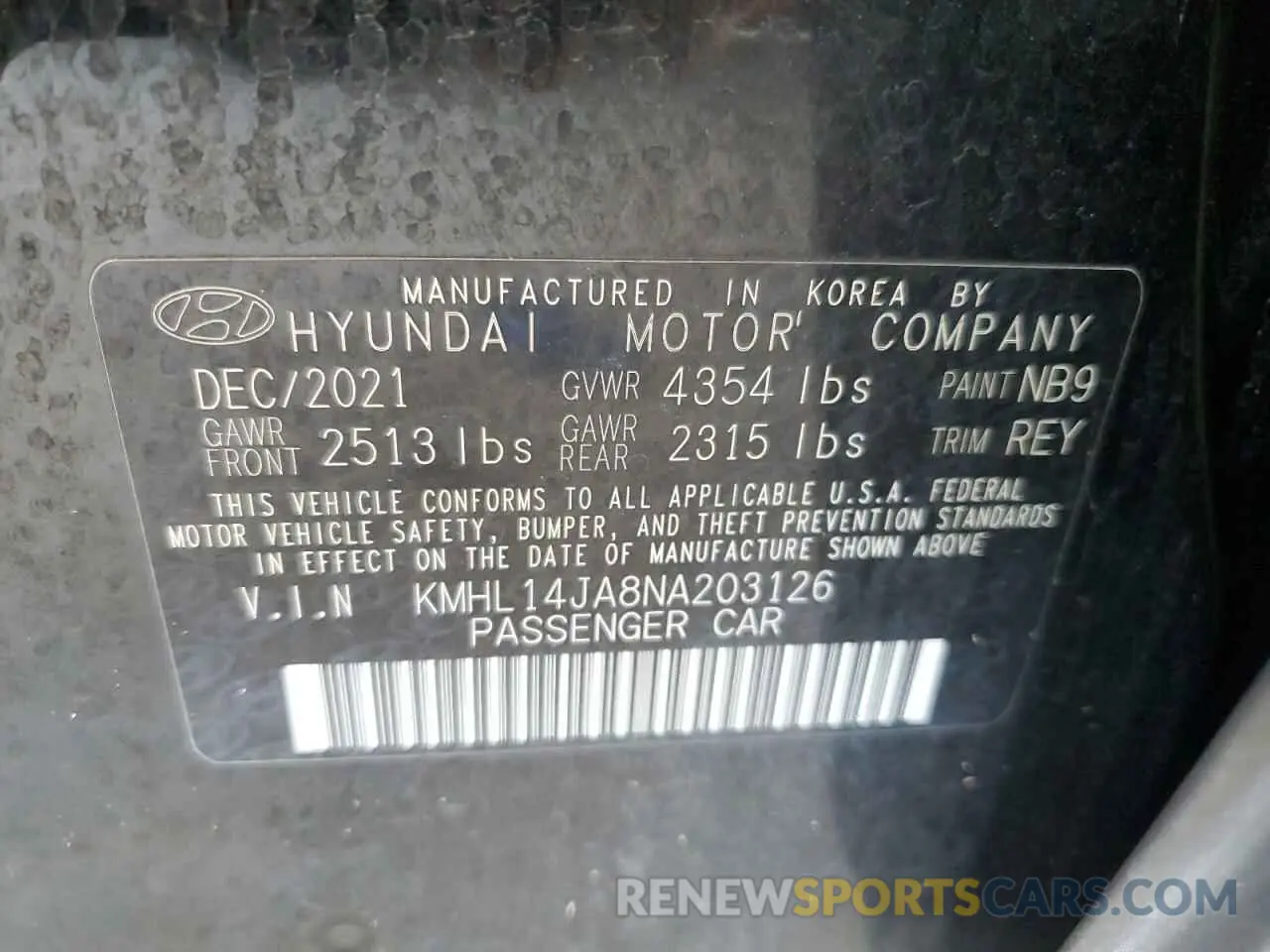 13 Фотография поврежденного автомобиля KMHL14JA8NA203126 HYUNDAI SONATA 2022