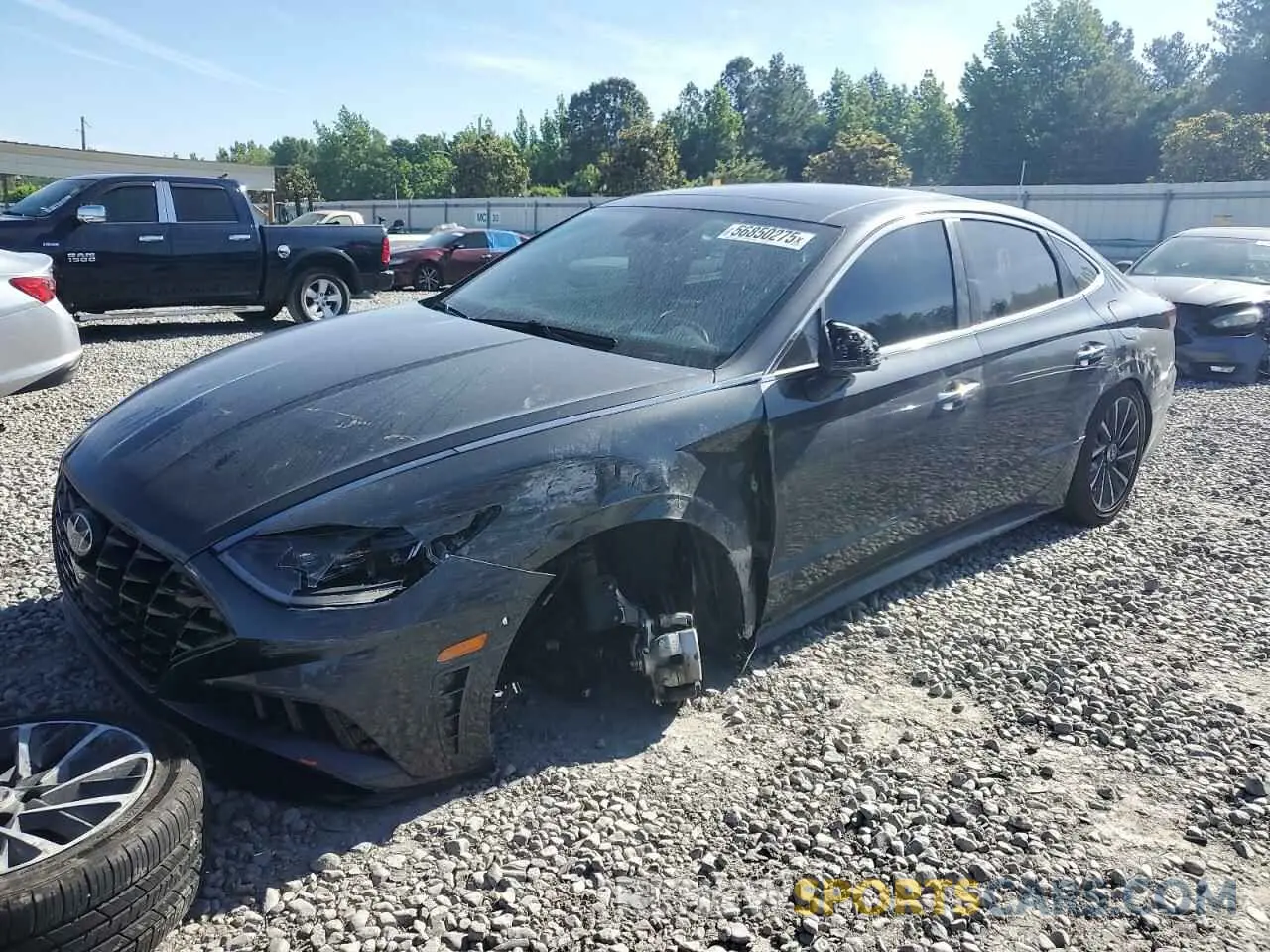 1 Photograph of a damaged car KMHL34J20NA246331 HYUNDAI SONATA 2022