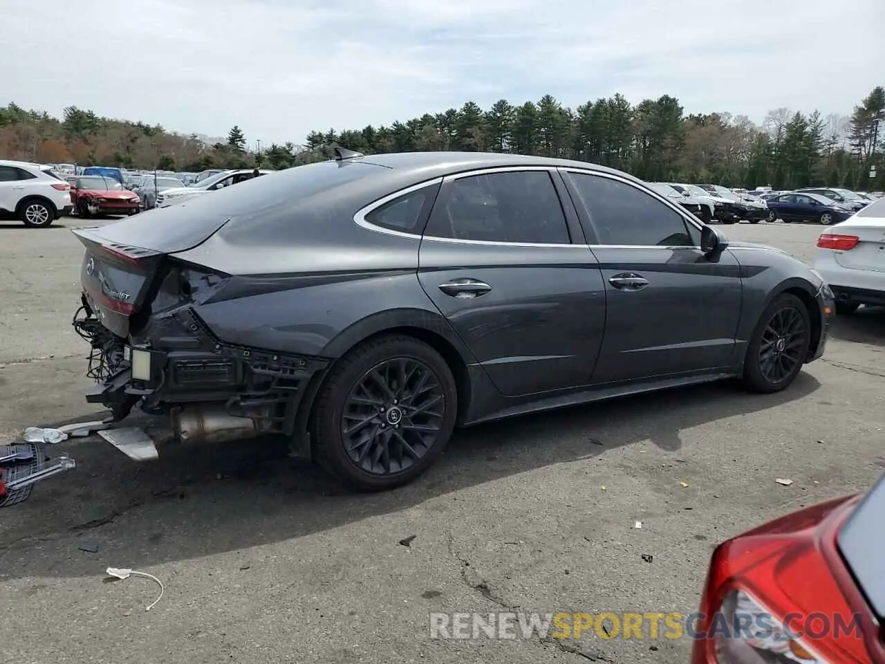 3 Photograph of a damaged car KMHL34J29NA216471 HYUNDAI SONATA 2022