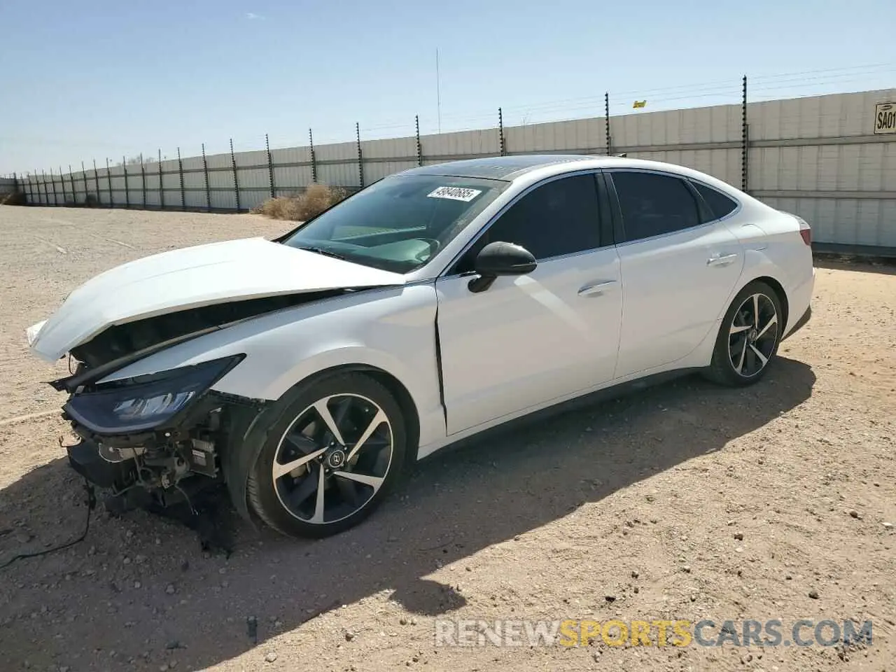 1 Photograph of a damaged car KMHL44J25NA227738 HYUNDAI SONATA 2022