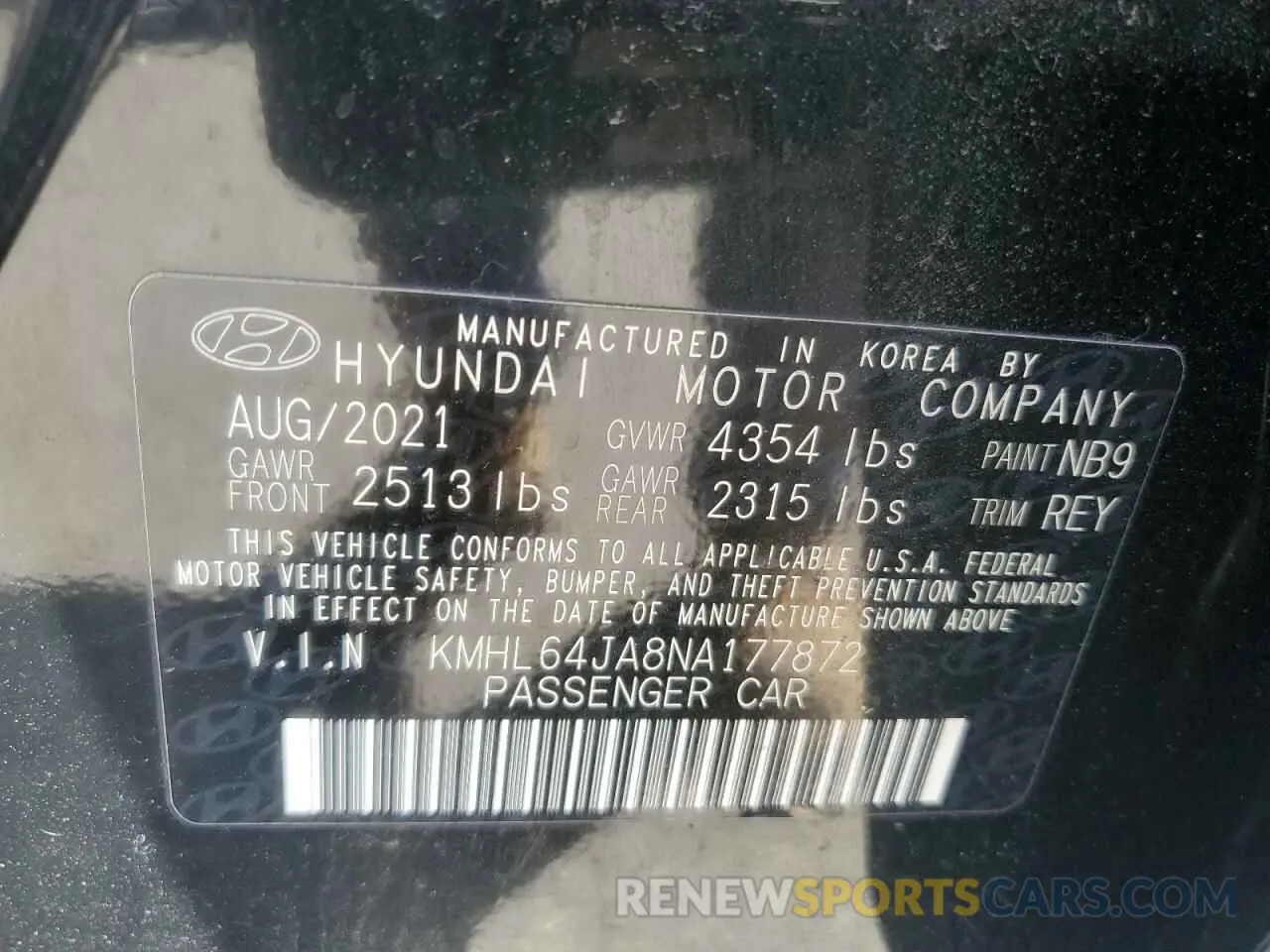 12 Photograph of a damaged car KMHL64JA8NA177872 HYUNDAI SONATA 2022