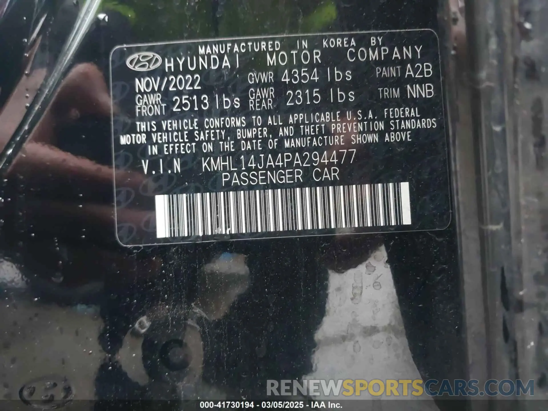 9 Фотография поврежденного автомобиля KMHL14JA4PA294477 HYUNDAI SONATA 2023