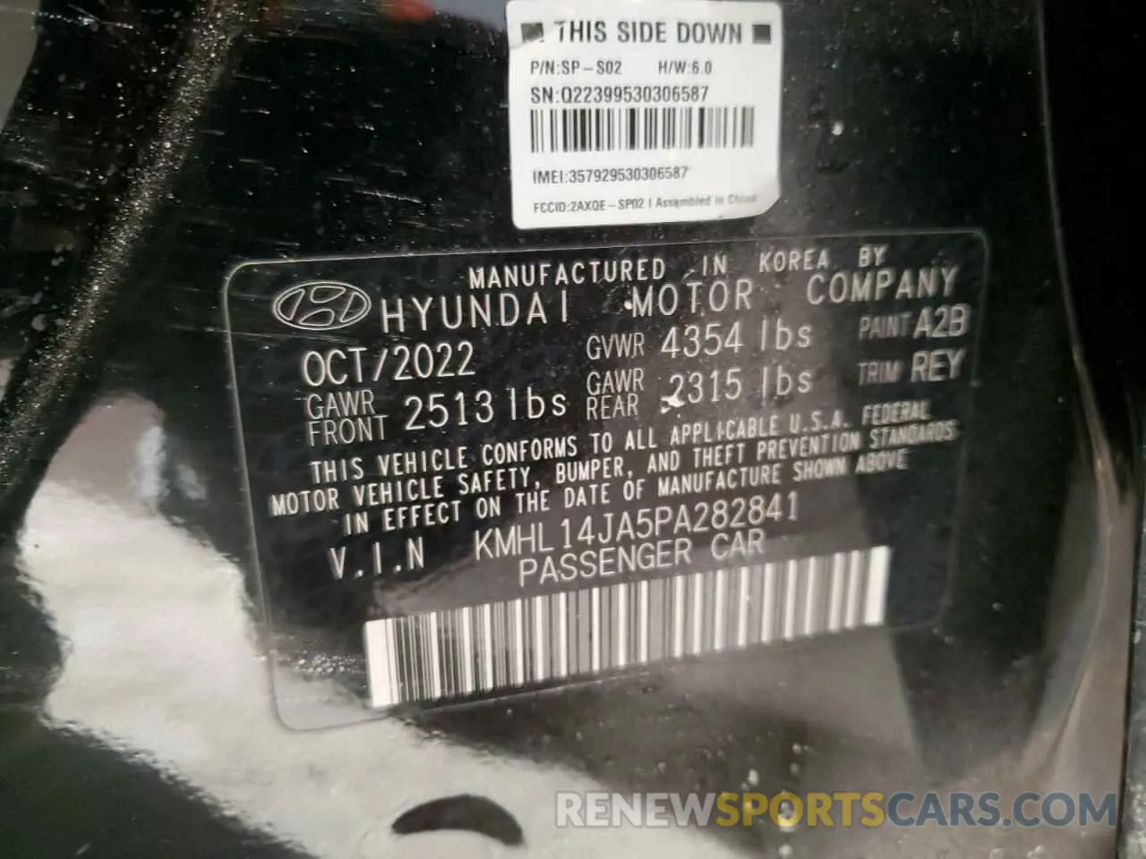 12 Photograph of a damaged car KMHL14JA5PA282841 HYUNDAI SONATA 2023