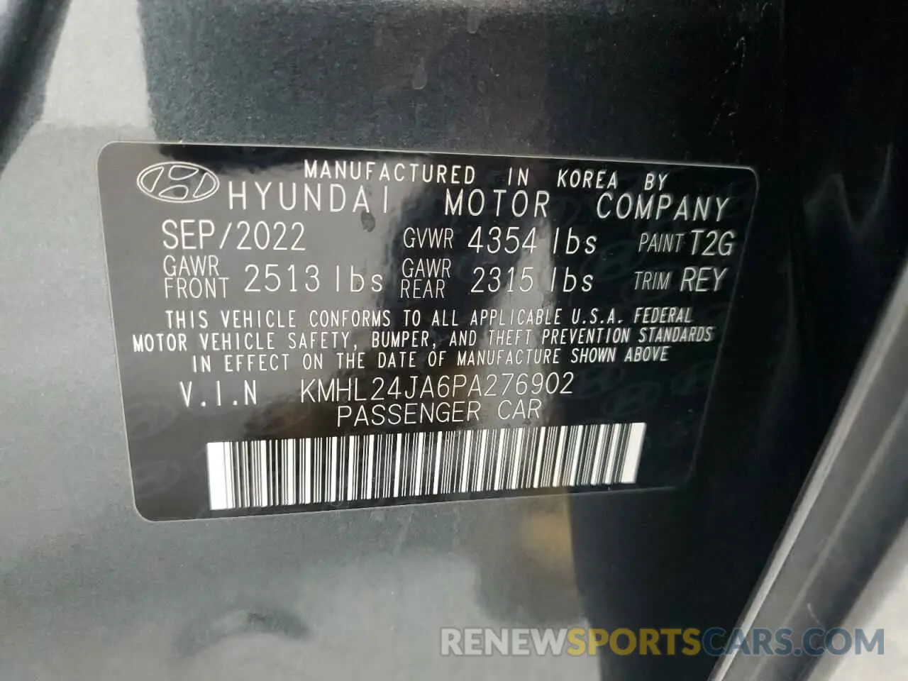 12 Фотография поврежденного автомобиля KMHL24JA6PA276902 HYUNDAI SONATA 2023
