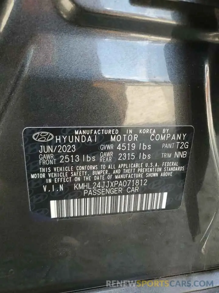 13 Фотография поврежденного автомобиля KMHL24JJXPA071812 HYUNDAI SONATA 2023