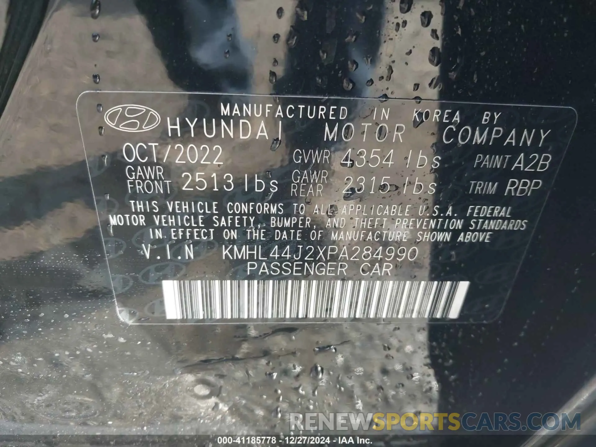 9 Фотография поврежденного автомобиля KMHL44J2XPA284990 HYUNDAI SONATA 2023