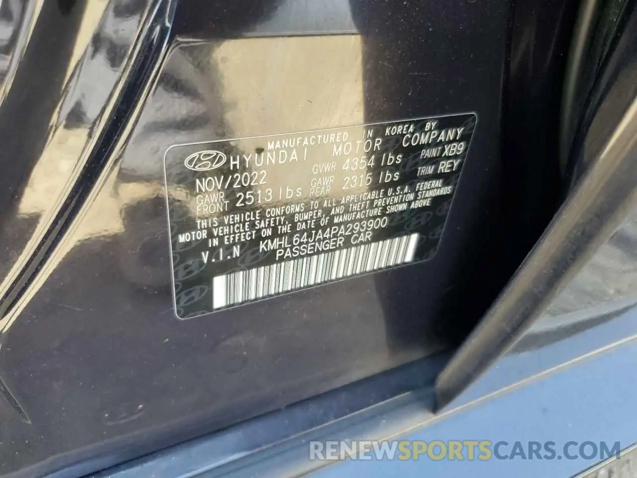 12 Фотография поврежденного автомобиля KMHL64JA4PA293900 HYUNDAI SONATA 2023