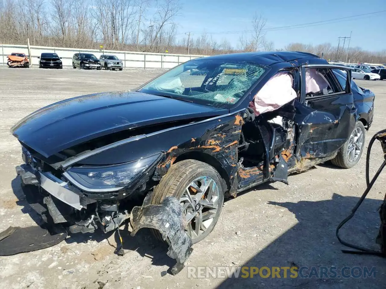 1 Photograph of a damaged car KMHL64JA8PA318698 HYUNDAI SONATA 2023