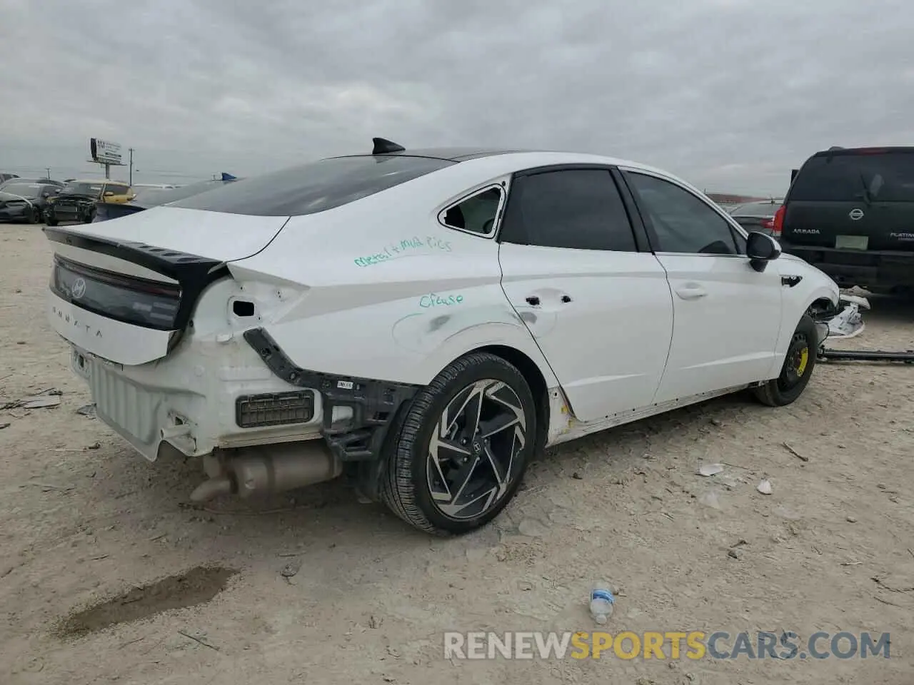 3 Photograph of a damaged car KMHL14JA5RA387902 HYUNDAI SONATA 2024
