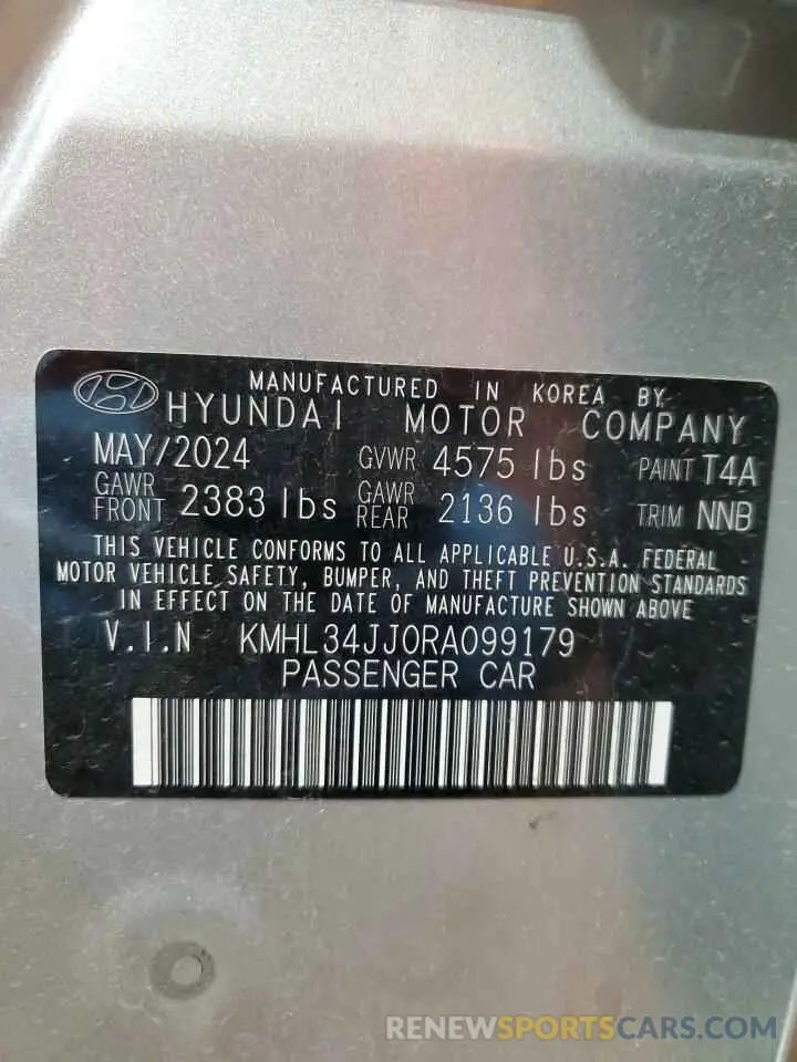 12 Photograph of a damaged car KMHL34JJ0RA099179 HYUNDAI SONATA 2024