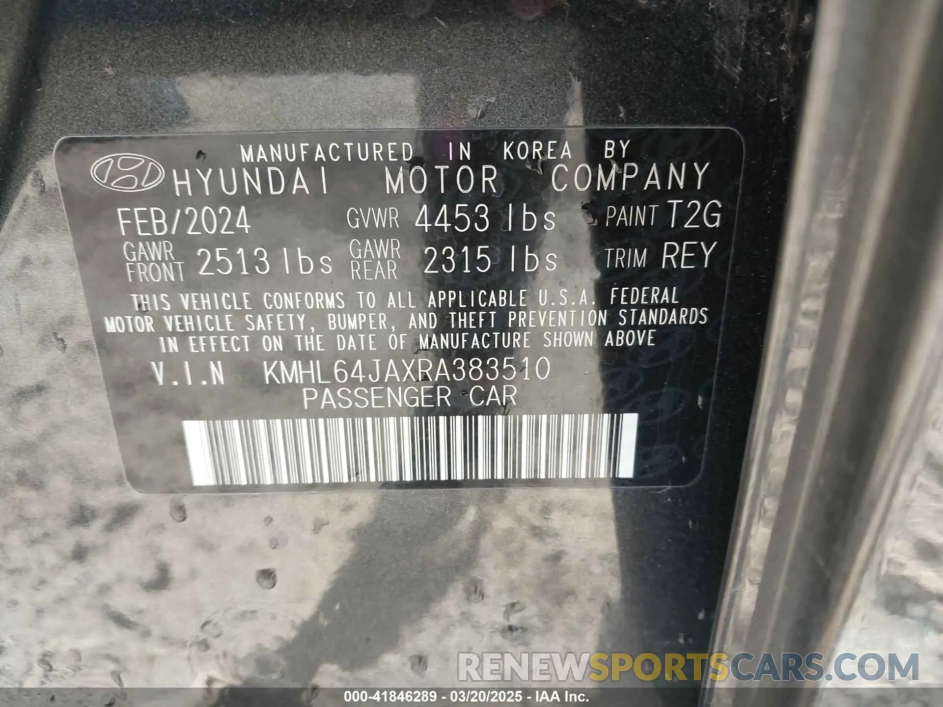 9 Фотография поврежденного автомобиля KMHL64JAXRA383510 HYUNDAI SONATA 2024