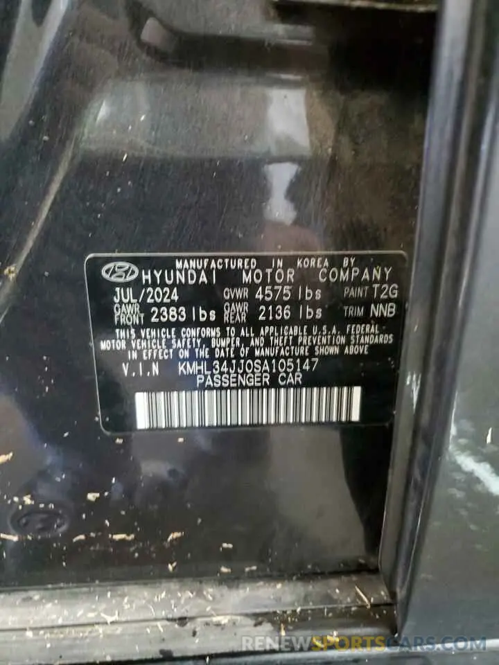 13 Photograph of a damaged car KMHL34JJ0SA105147 HYUNDAI SONATA 2025