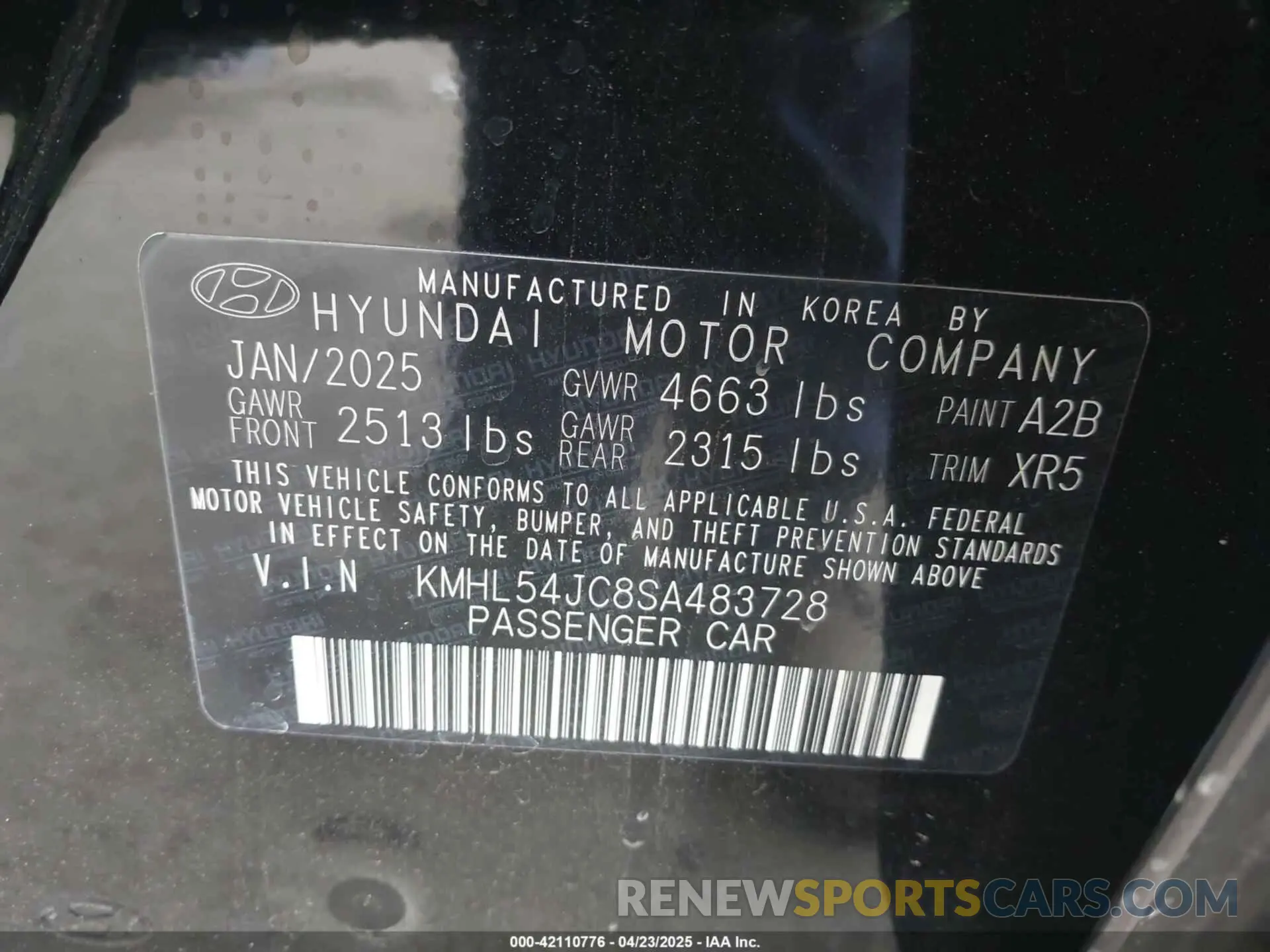 9 Фотография поврежденного автомобиля KMHL54JC8SA483728 HYUNDAI SONATA 2025