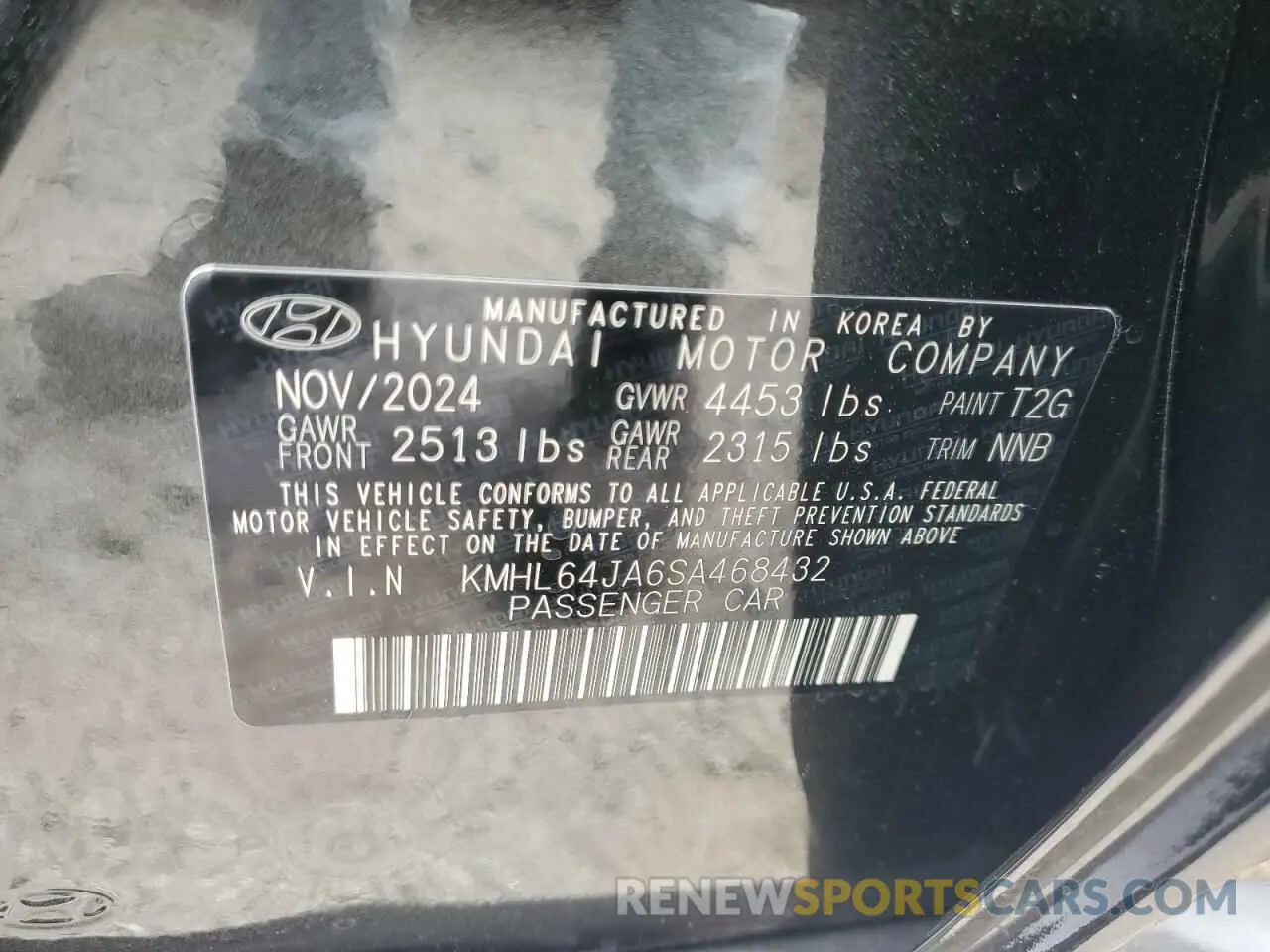 12 Фотография поврежденного автомобиля KMHL64JA6SA468432 HYUNDAI SONATA 2025