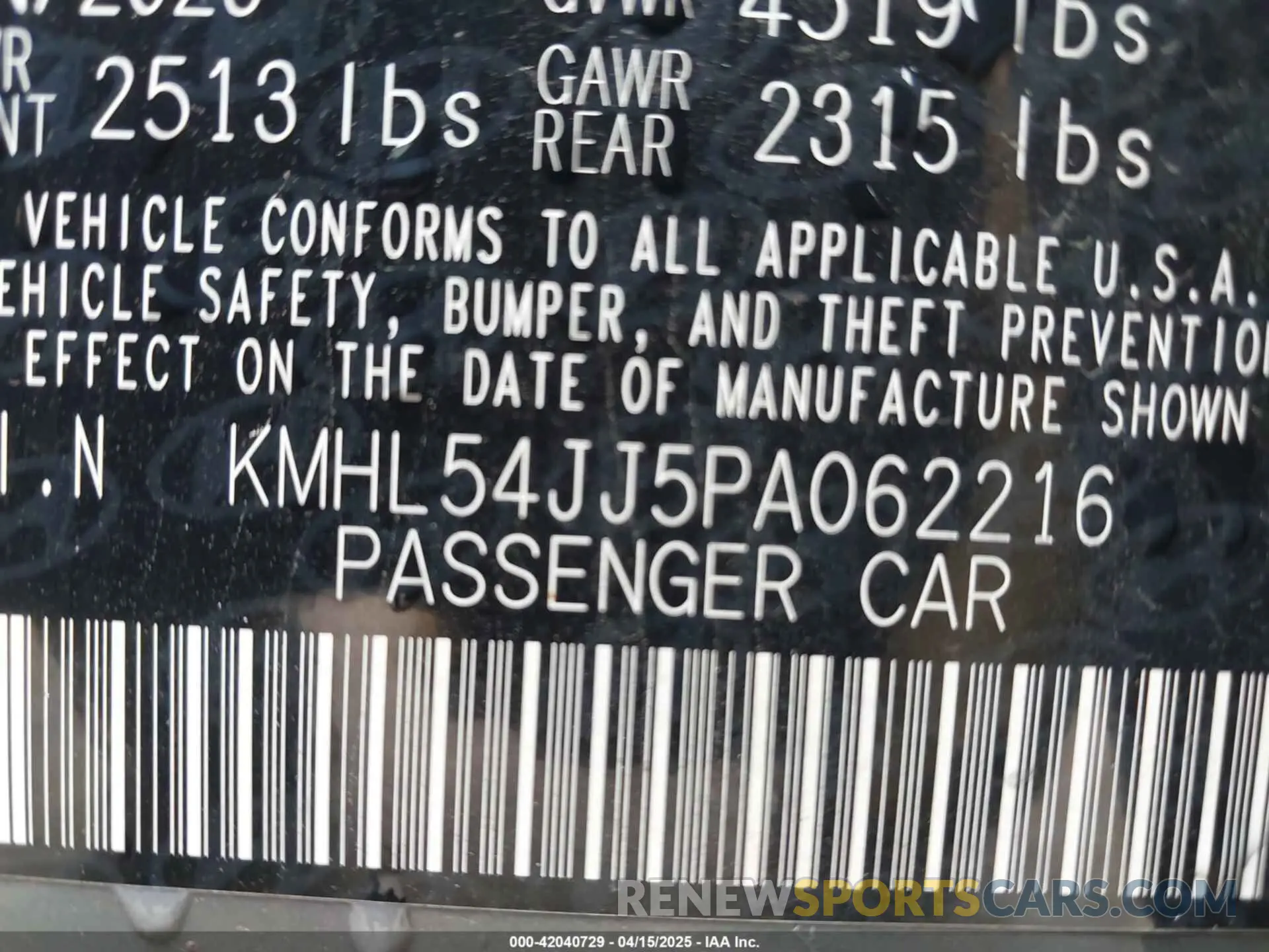 9 Photograph of a damaged car KMHL54JJ5PA062216 HYUNDAI SONATA HYBRID 2023