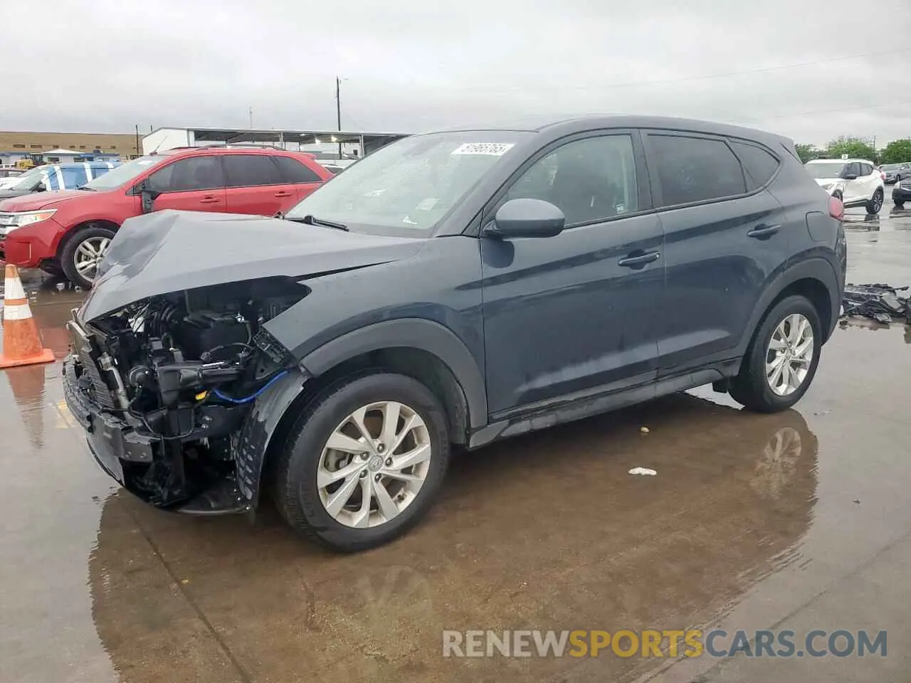 1 Photograph of a damaged car KM8J23A40KU923328 HYUNDAI TUCSON 2019