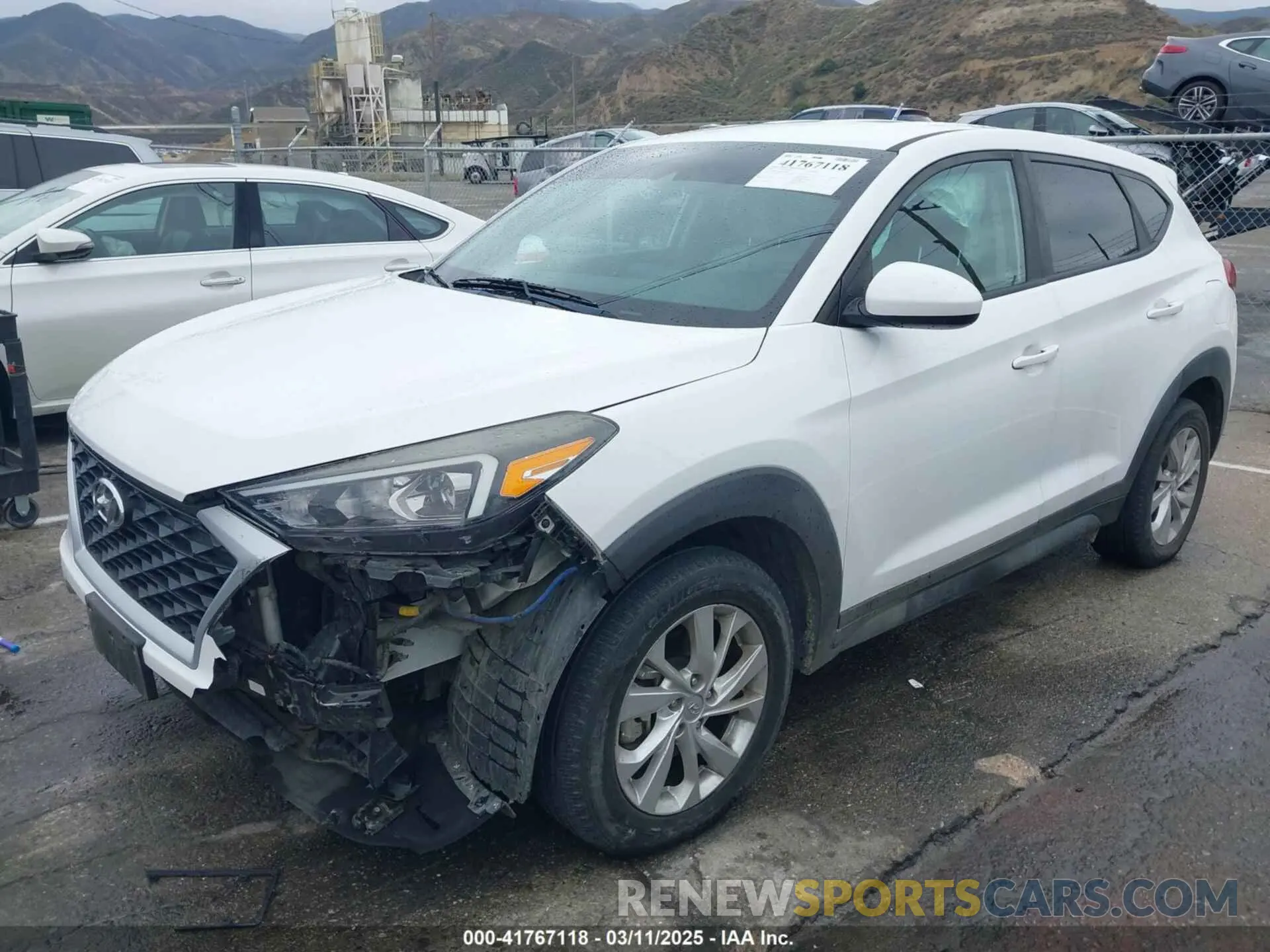2 Photograph of a damaged car KM8J23A48KU026984 HYUNDAI TUCSON 2019