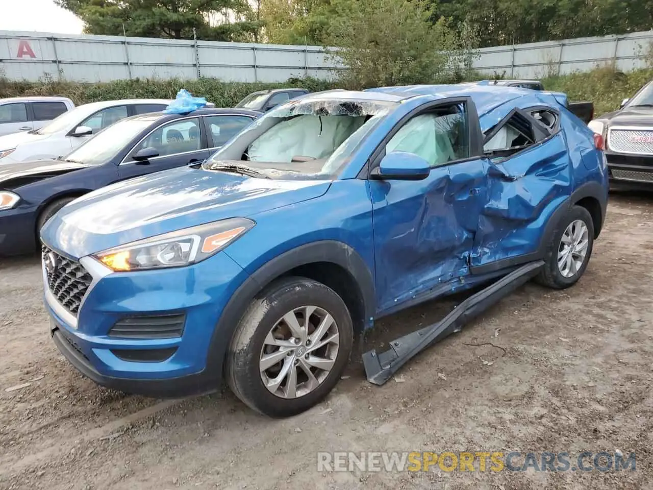 1 Photograph of a damaged car KM8J23A48KU845459 HYUNDAI TUCSON 2019