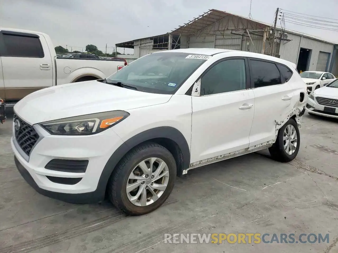 1 Photograph of a damaged car KM8J23A4XKU886871 HYUNDAI TUCSON 2019