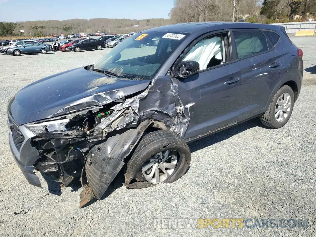 1 Photograph of a damaged car KM8J2CA40KU910059 HYUNDAI TUCSON 2019
