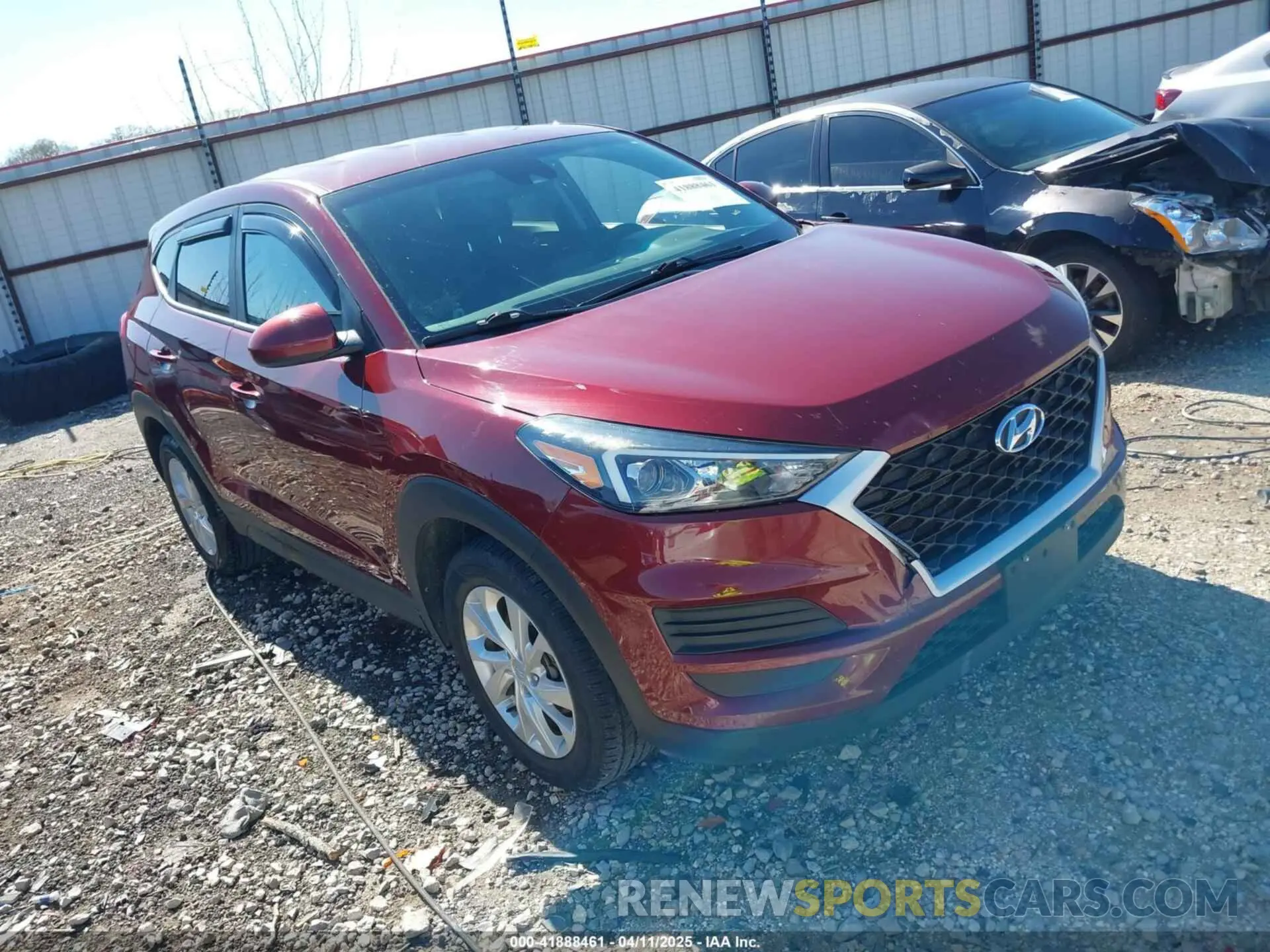 1 Photograph of a damaged car KM8J2CA41KU926156 HYUNDAI TUCSON 2019