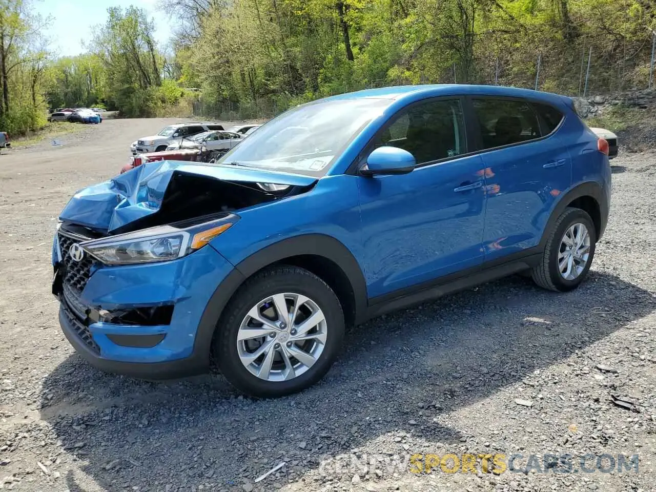1 Photograph of a damaged car KM8J2CA43KU020705 HYUNDAI TUCSON 2019