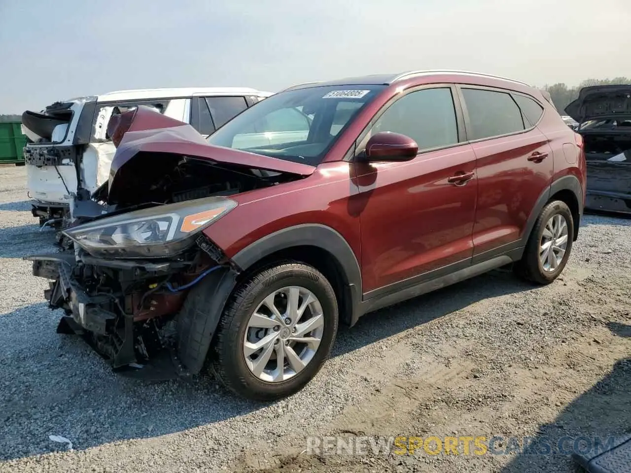 1 Photograph of a damaged car KM8J33A40KU002904 HYUNDAI TUCSON 2019