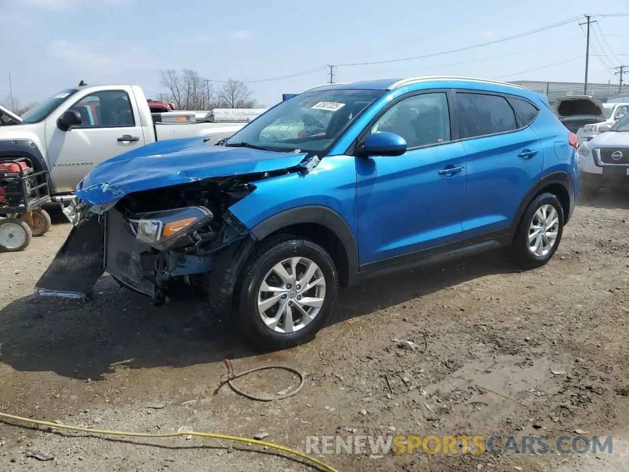 1 Photograph of a damaged car KM8J33A42KU022829 HYUNDAI TUCSON 2019