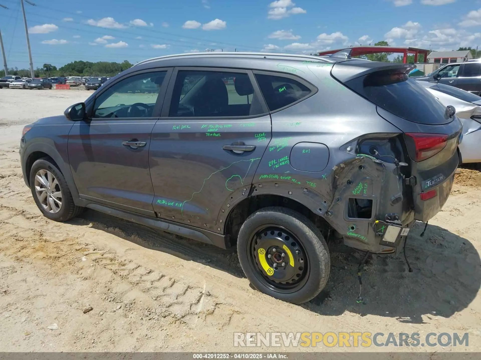 15 Фотография поврежденного автомобиля KM8J33A44KU843172 HYUNDAI TUCSON 2019