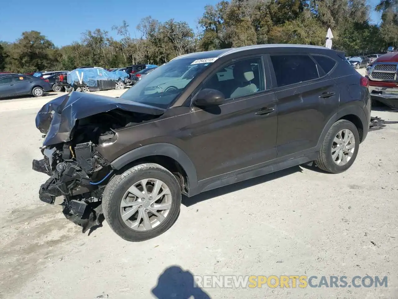1 Photograph of a damaged car KM8J33A46KU969405 HYUNDAI TUCSON 2019