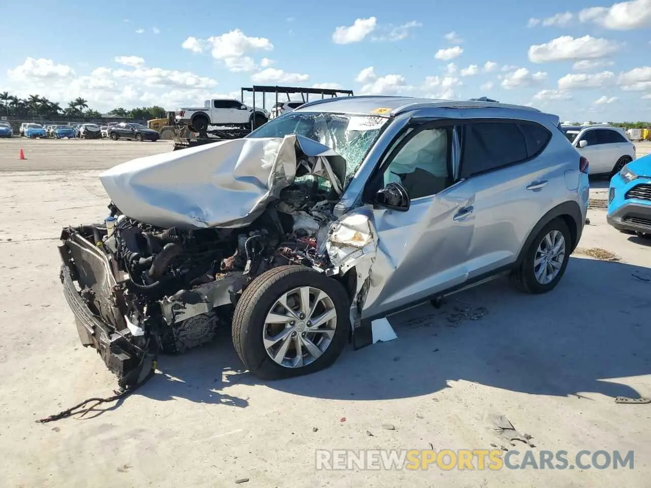 1 Photograph of a damaged car KM8J33A49KU979832 HYUNDAI TUCSON 2019