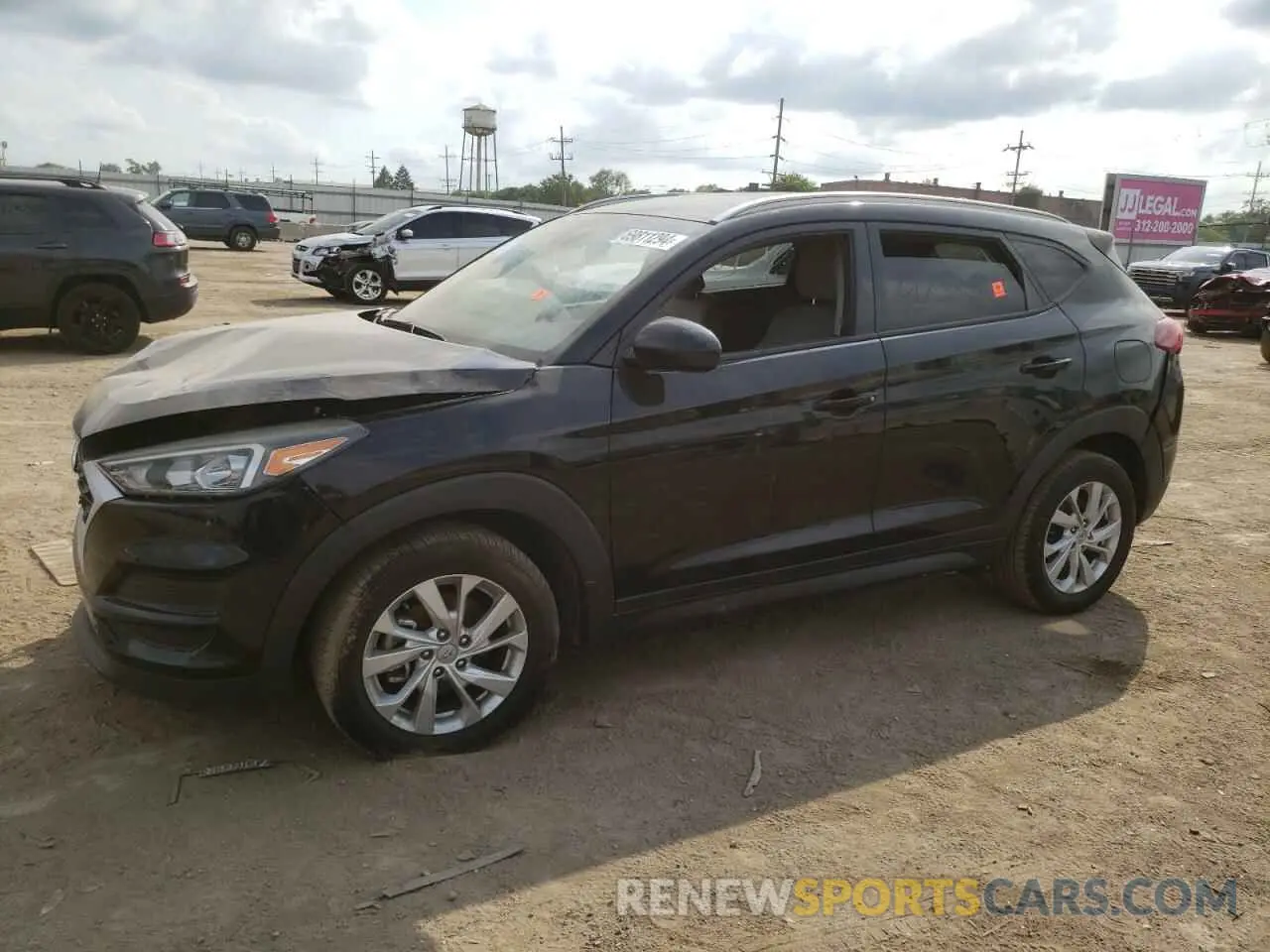 1 Photograph of a damaged car KM8J33A4XKU851261 HYUNDAI TUCSON 2019