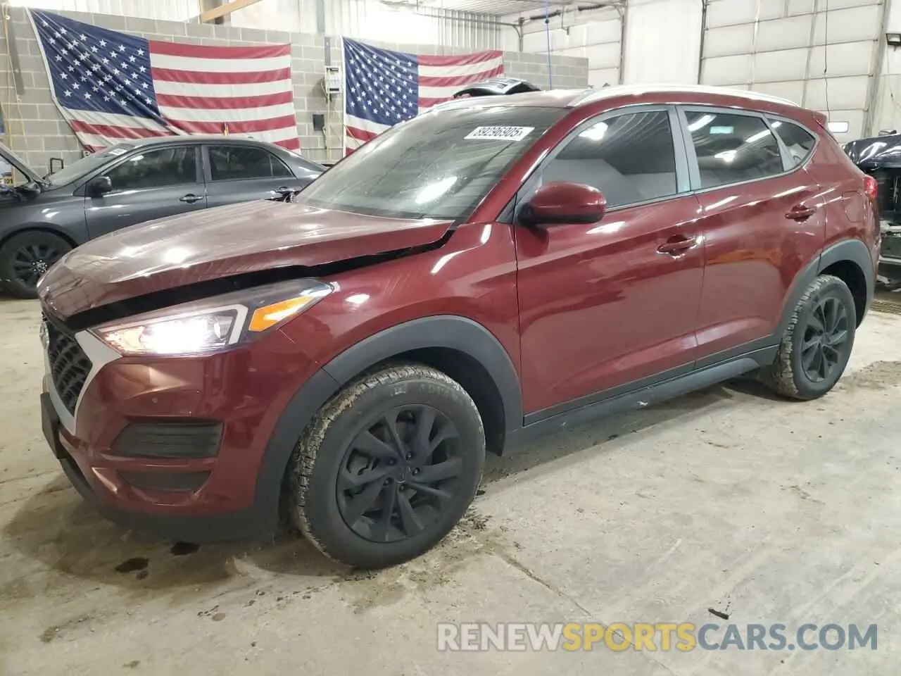 1 Photograph of a damaged car KM8J33A4XKU990256 HYUNDAI TUCSON 2019