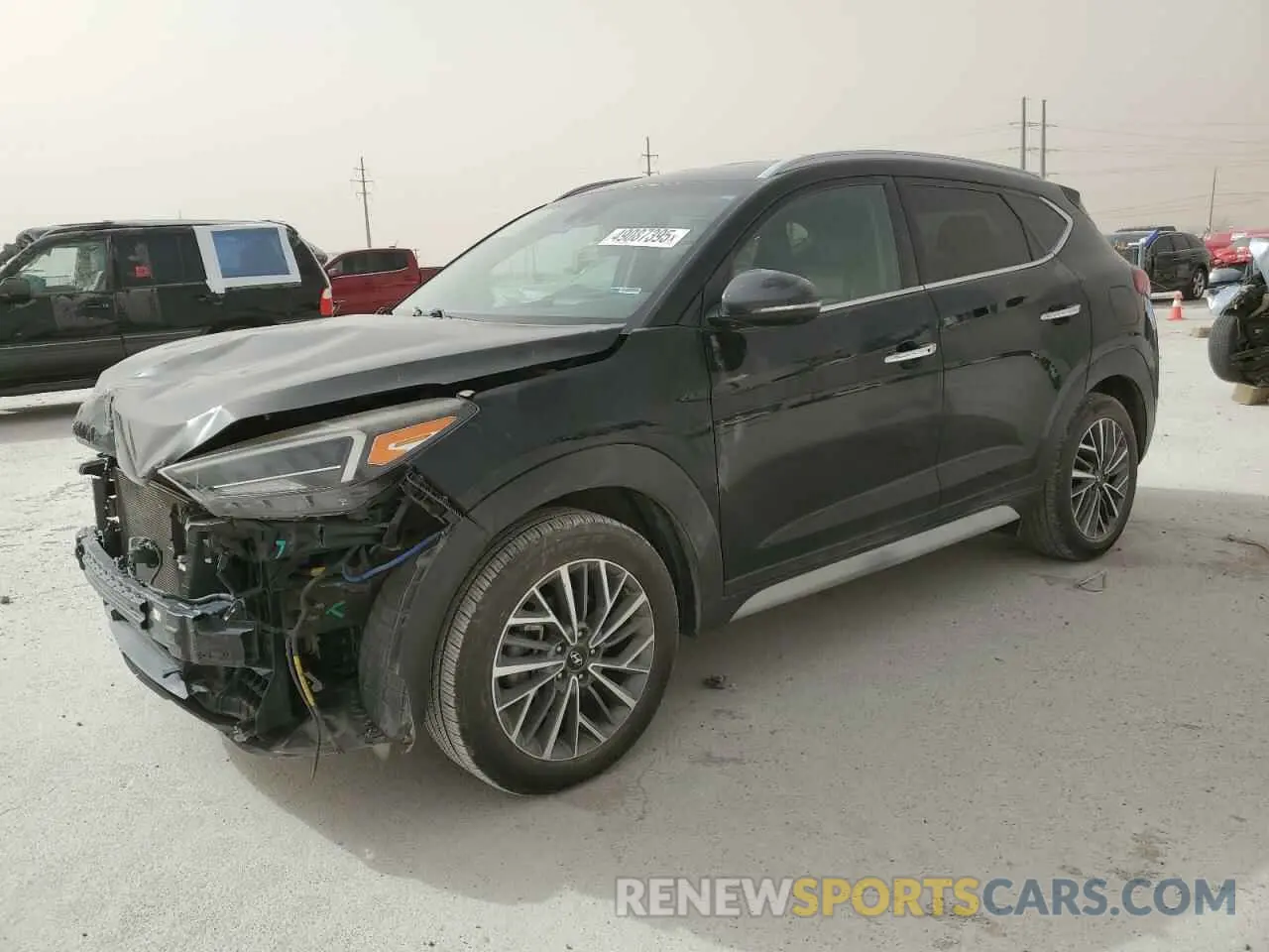 1 Photograph of a damaged car KM8J33AL2KU031330 HYUNDAI TUCSON 2019
