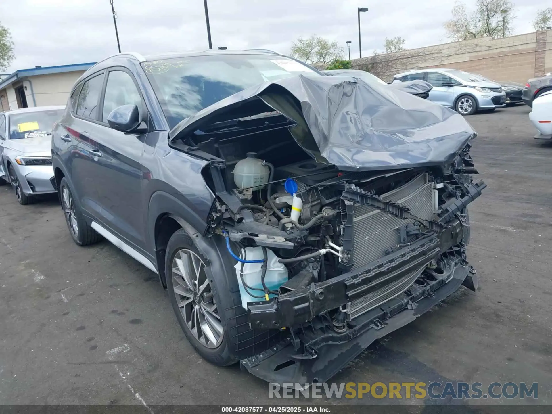 1 Photograph of a damaged car KM8J33AL2KU954388 HYUNDAI TUCSON 2019
